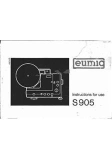 Eumig S 905 manual. Camera Instructions.